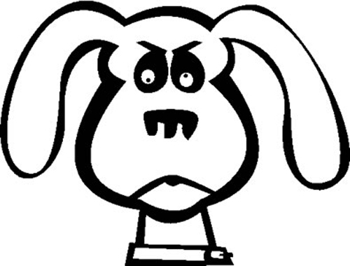 Angry Dog Sticker