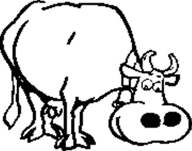 Cartoon Cow Sticker