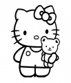 hello Kitty Teddy Bear Sticker