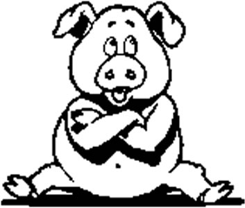 Sitting Pig Sticker